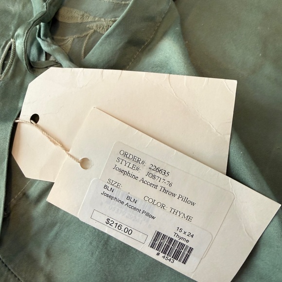 Bella Notte Josephine Accent Floral Embroidered Throw Pillow - Picture 4 of 4